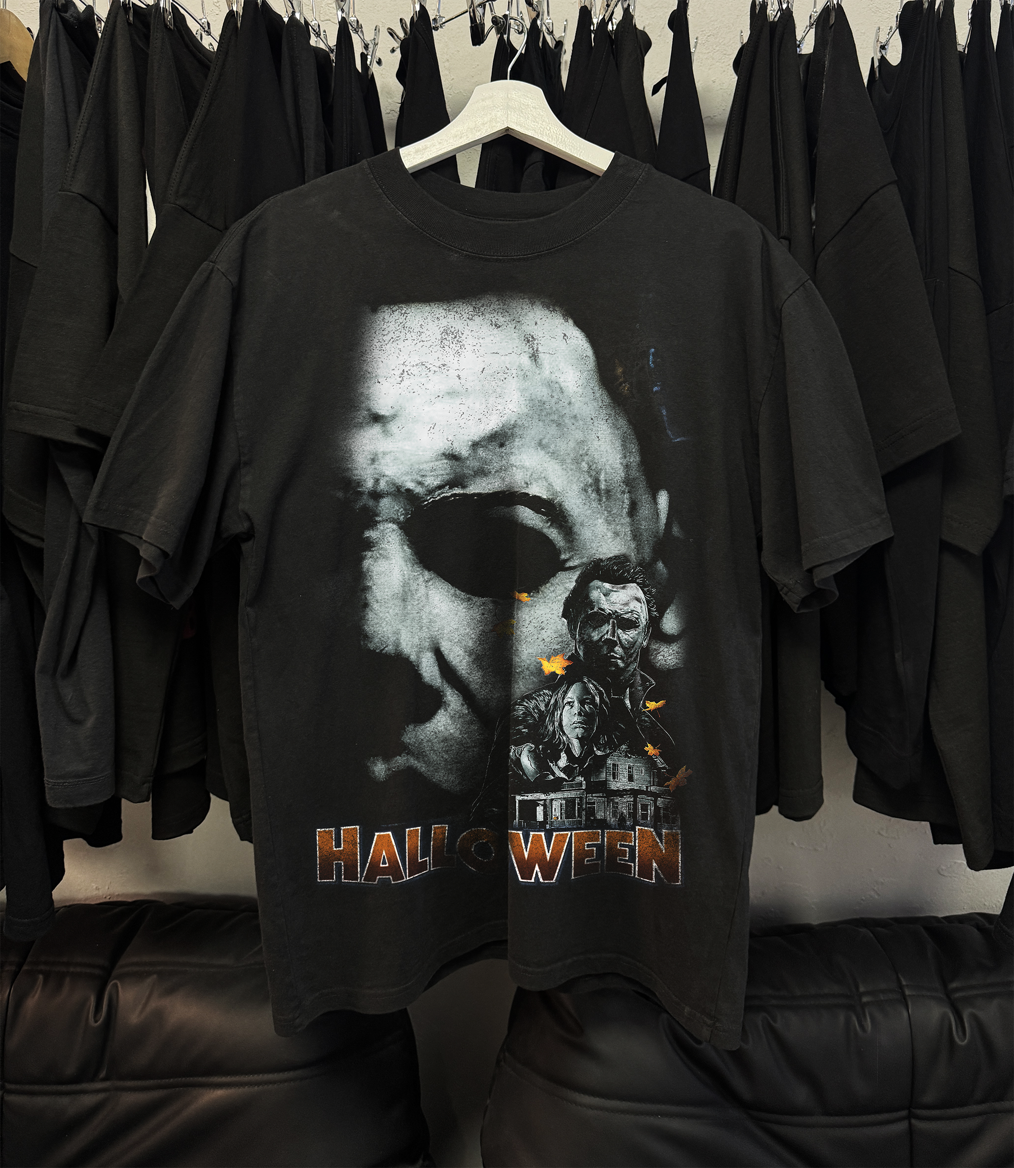 90's Halloween vintage black graphic t-shirt