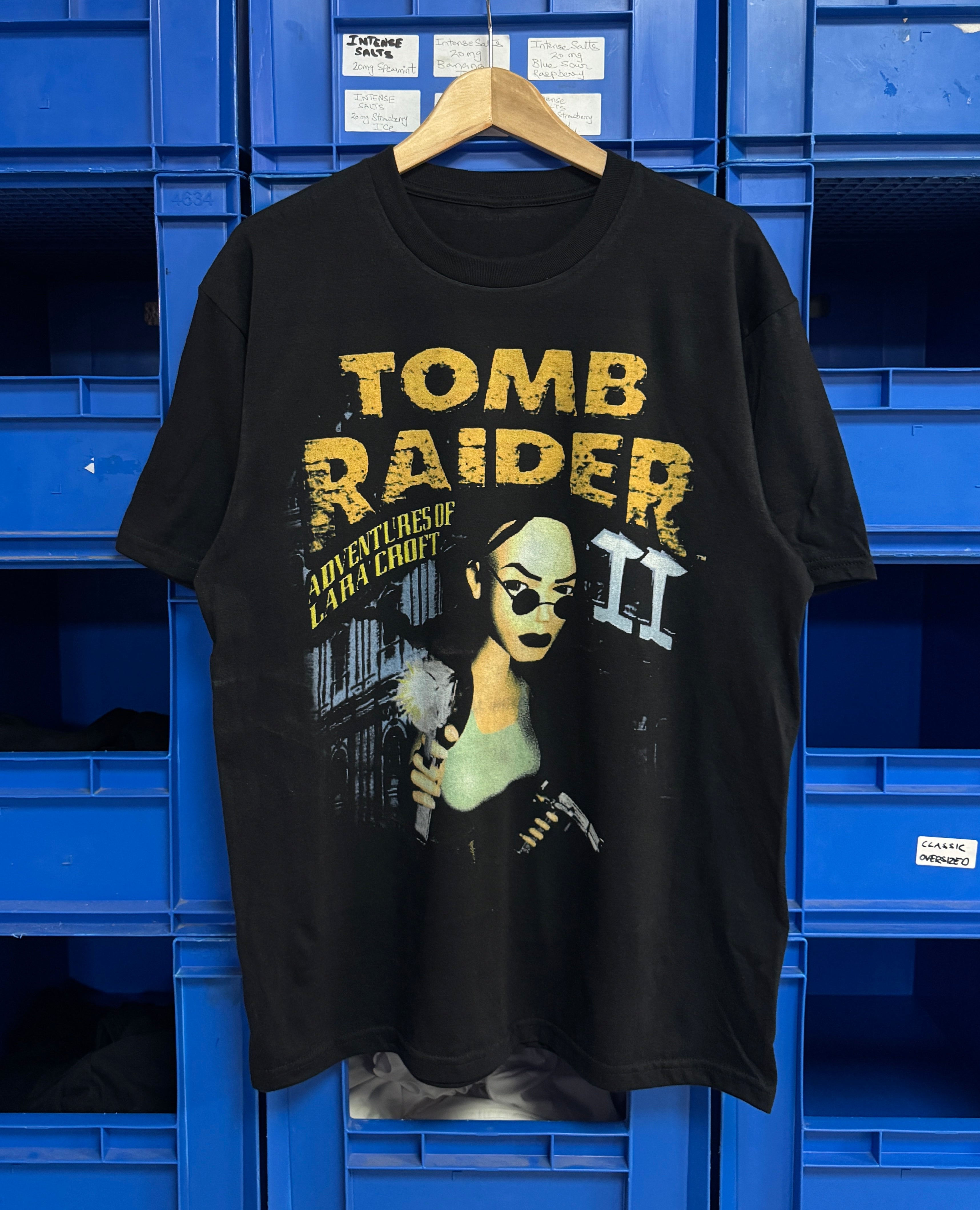 90s  PS1 Tomb raider vintage black graphic t-shirt