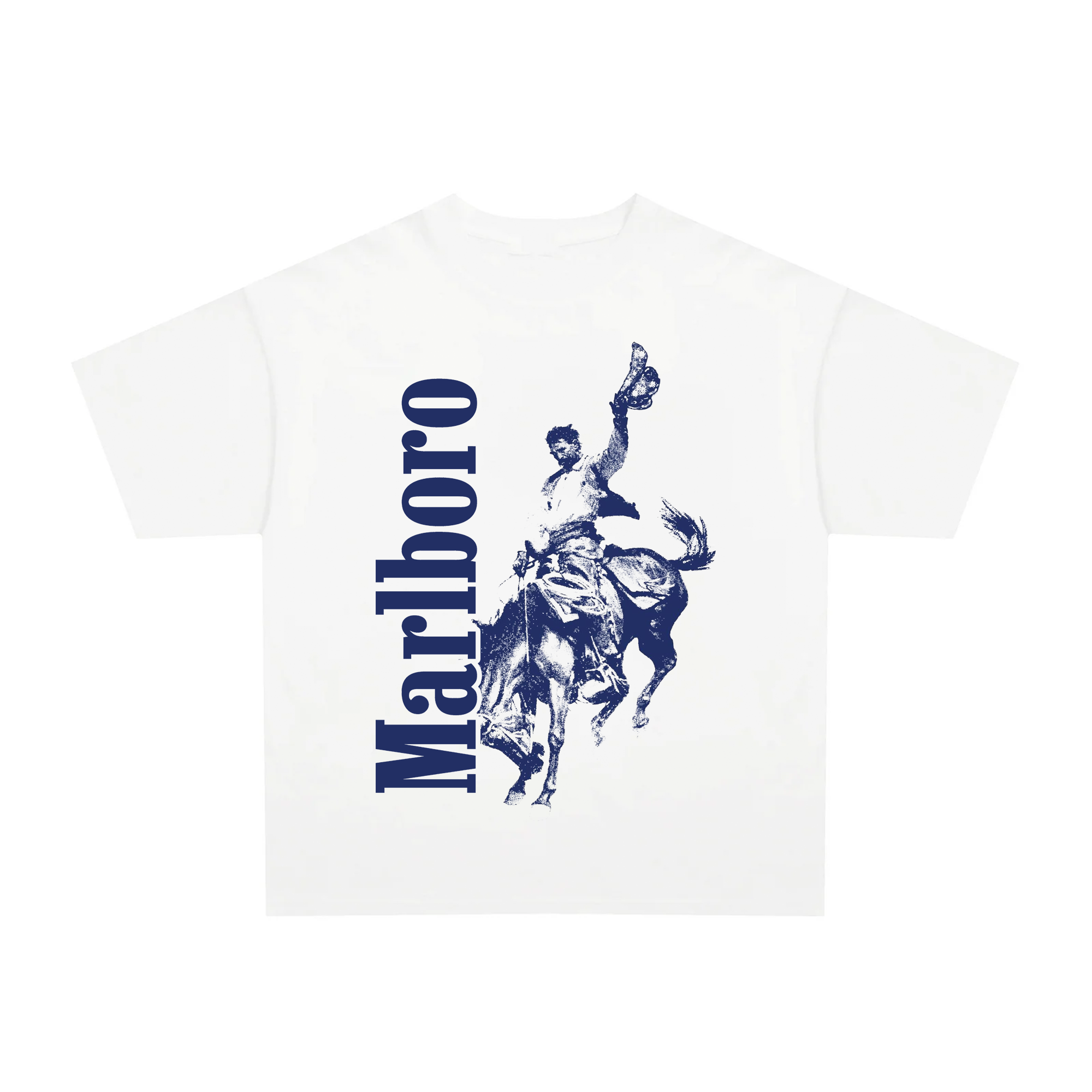 90's Marlboro cowboy vintage white t-shirt