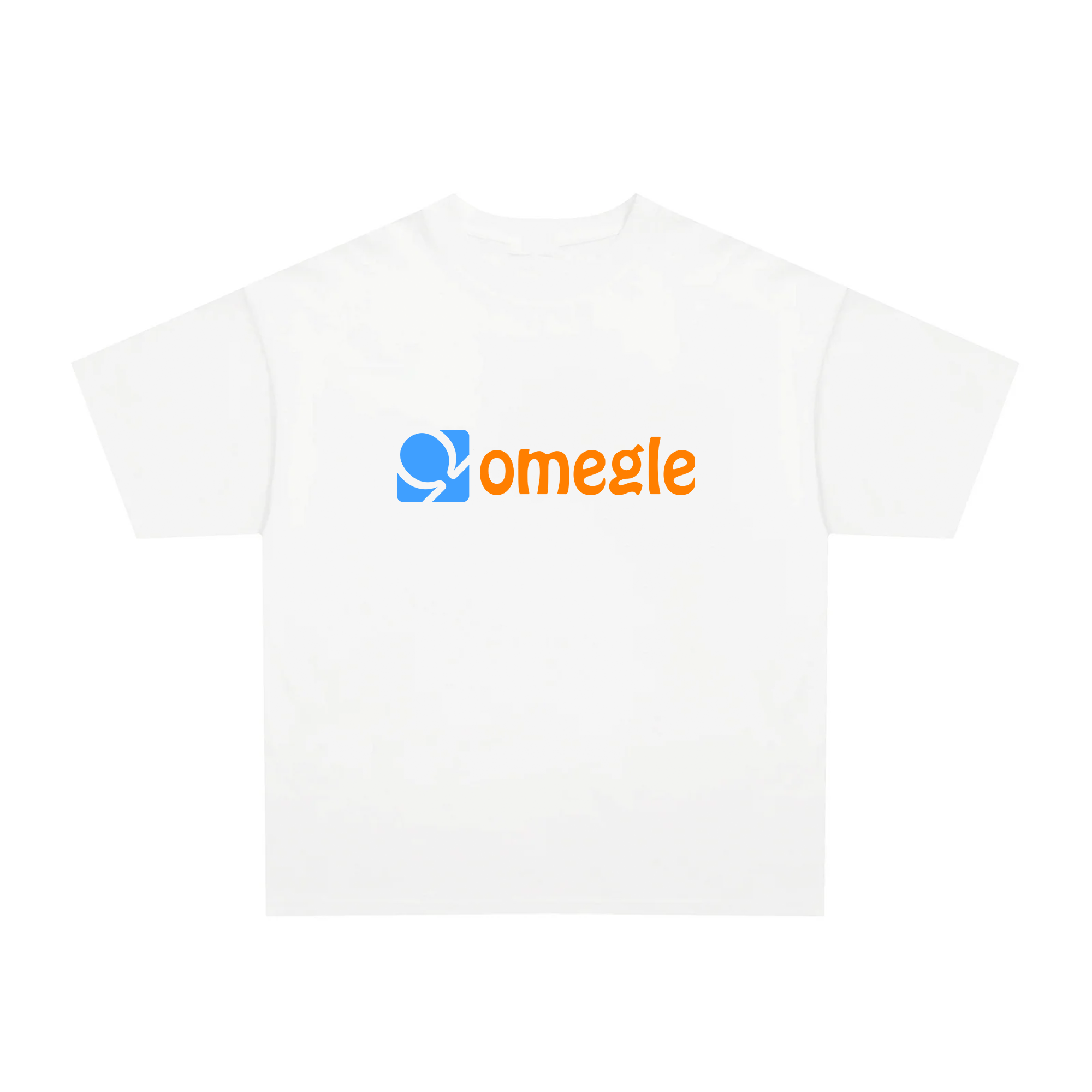 Vintage 2000s Omegle white t-shirt, retro tech posterboy streetwear tee