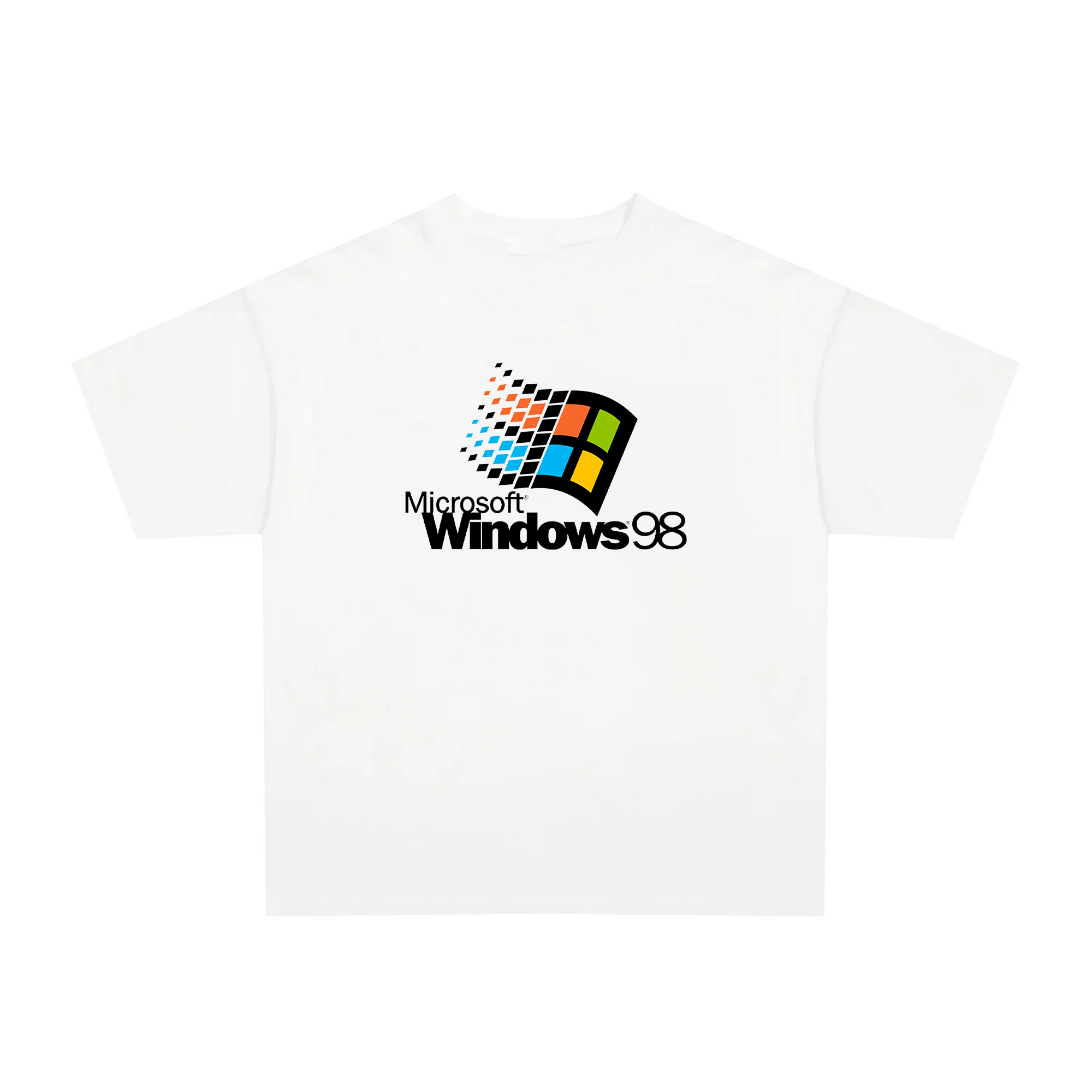 Vintage 90s Microsoft Windows 98 white t-shirt, retro tech posterboy streetwear tee
