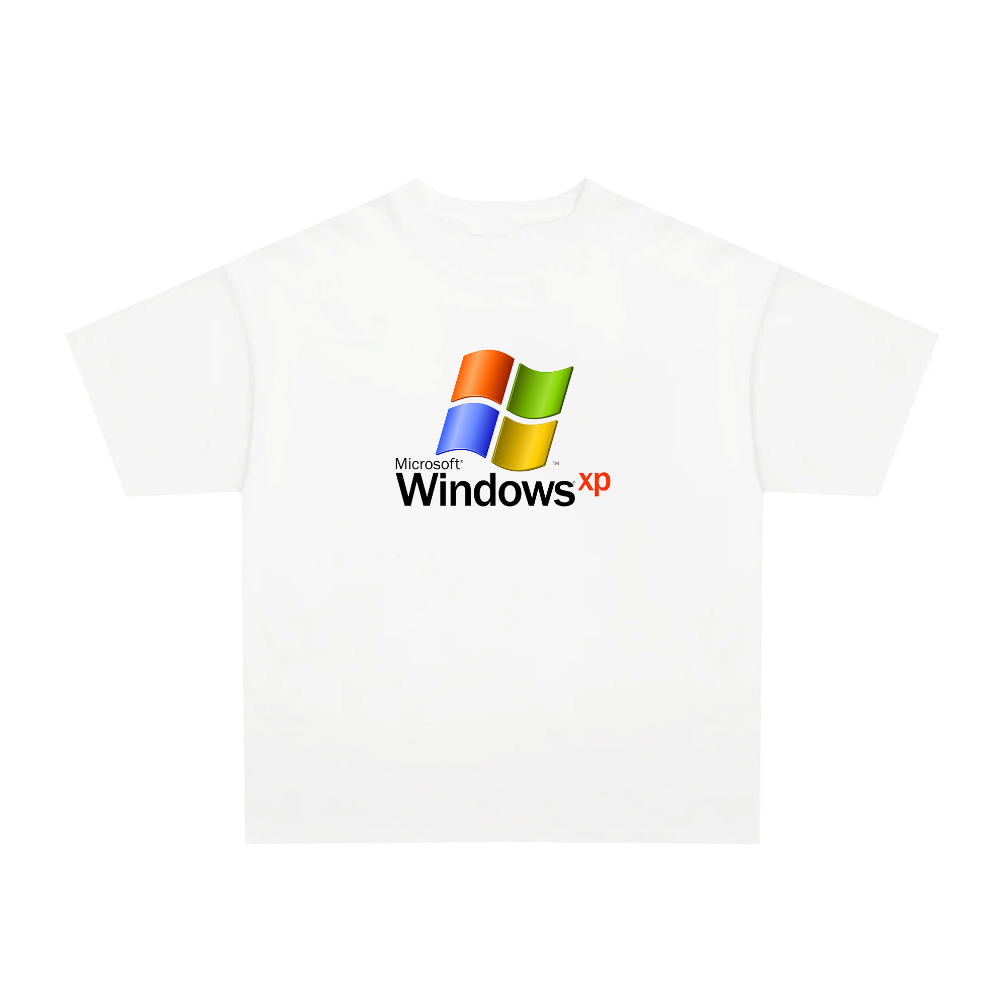 Vintage 2000s Microsoft Windows XP white t-shirt, retro tech posterboy streetwear tee