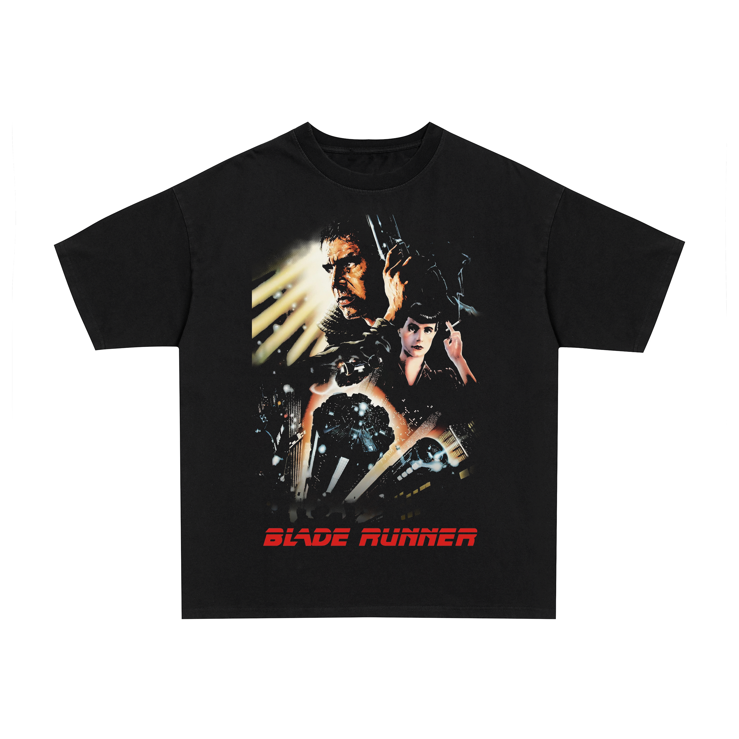 Vintage 90s Blade Runner graphic black t-shirt, retro arcade gaming posterboy streetwear tee