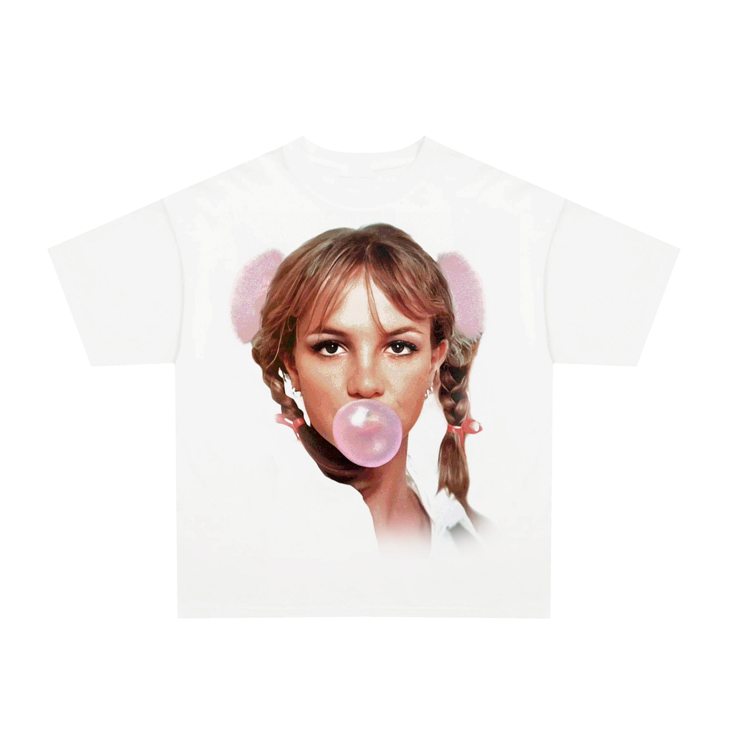 2000's britney spears bubblegum white tee