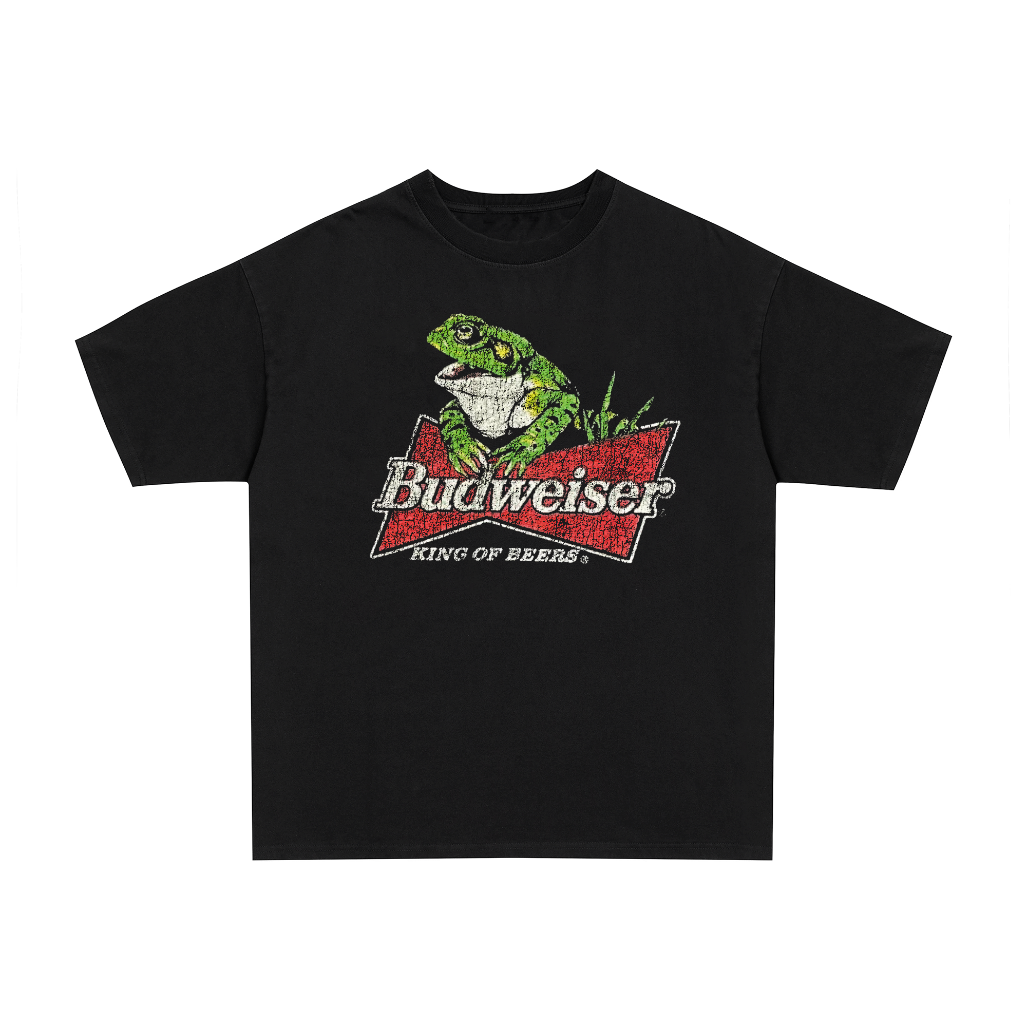90's budweiser frogs vintage black tee