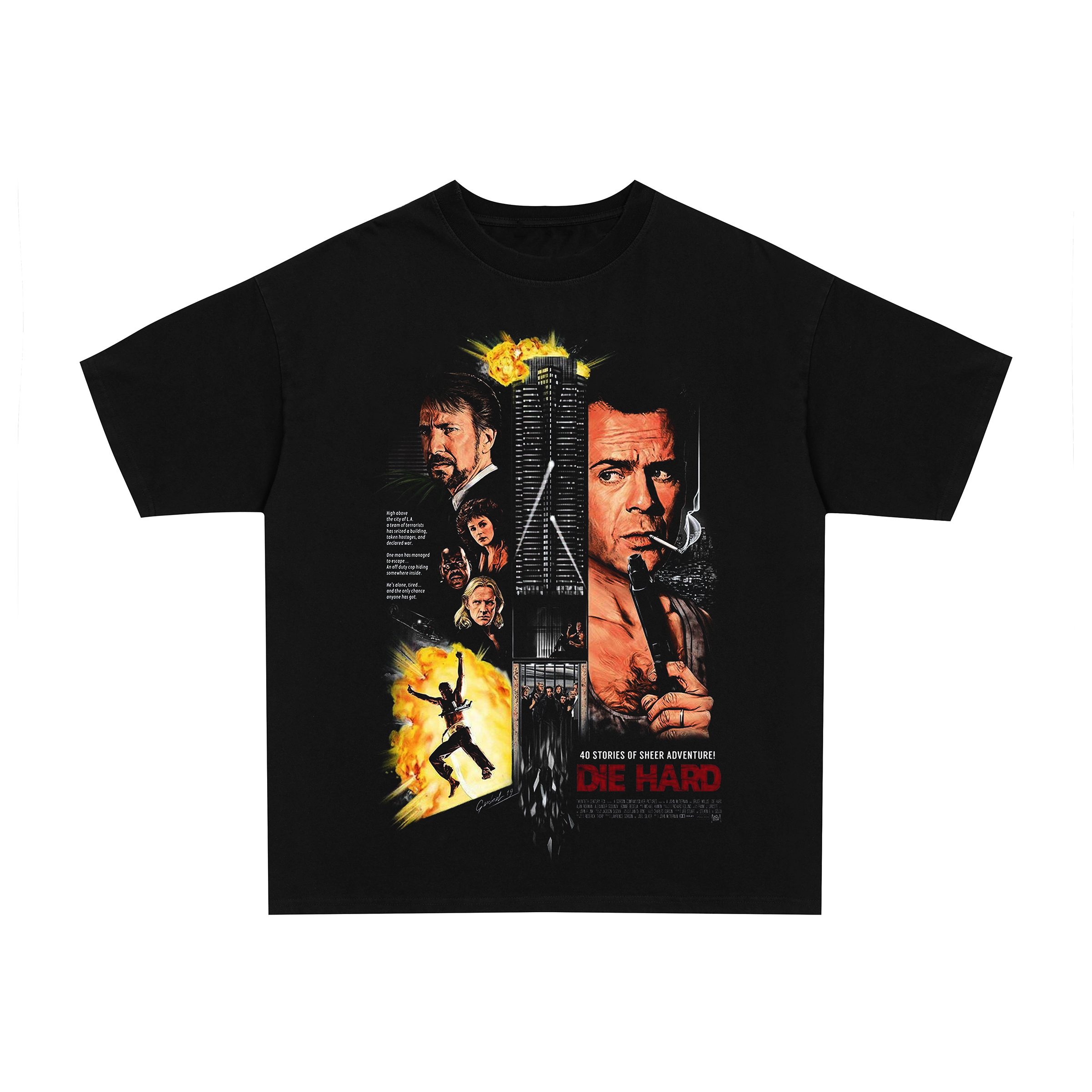 2000's Die Hard Movie vintage graphic t-shirt