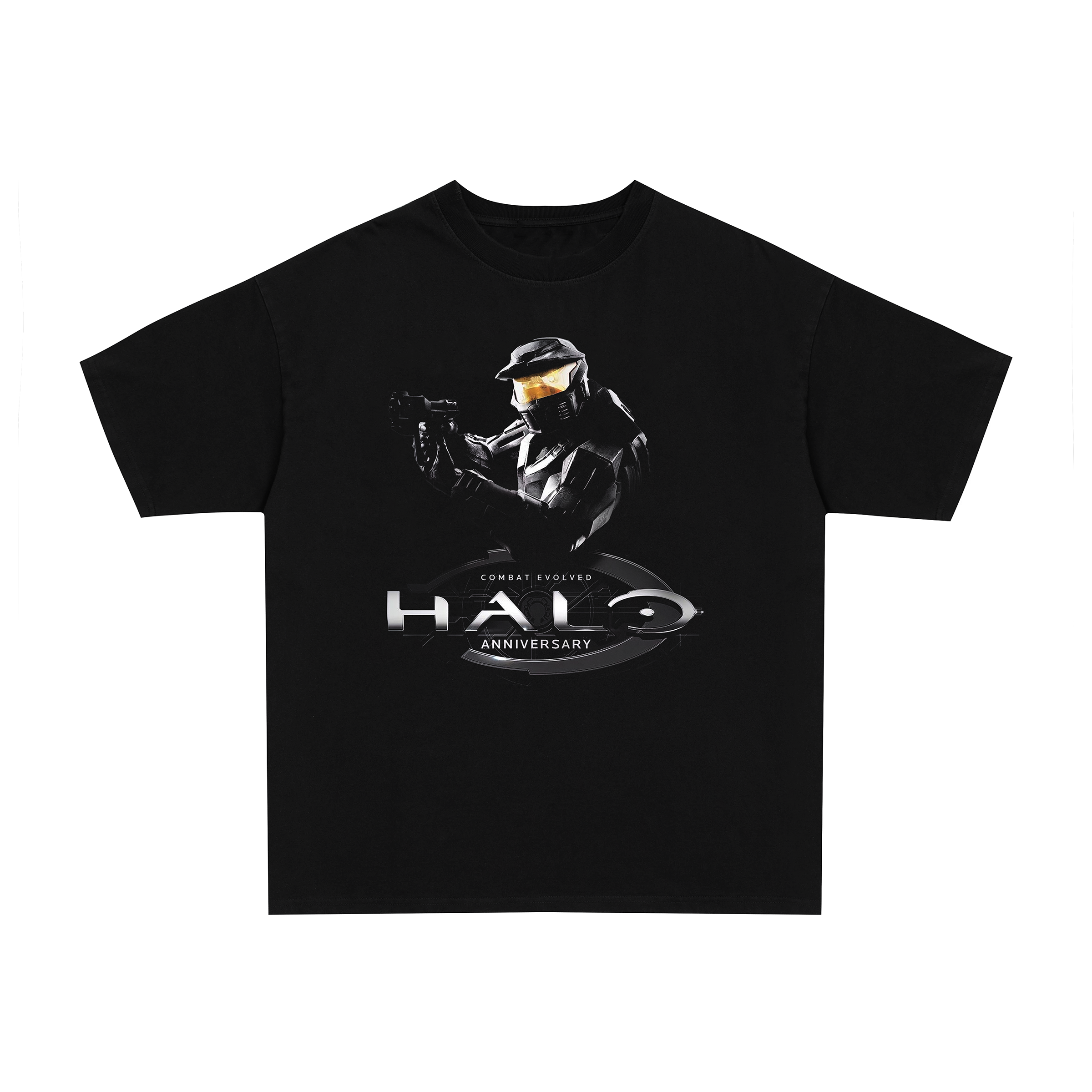 2000's Halo vintage black graphic t-shirt