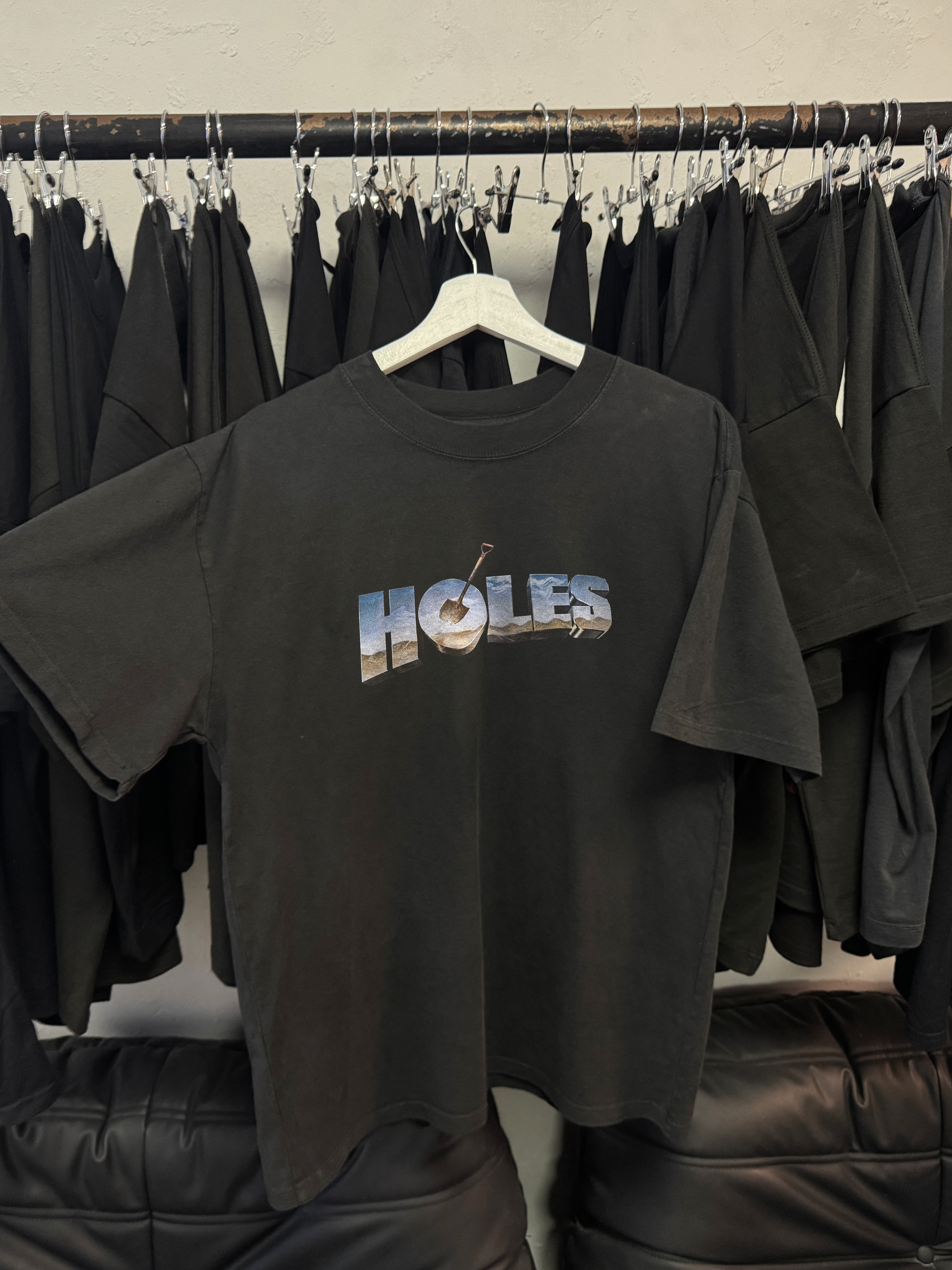 90's Holes movie merch vintage black graphic t-shirt