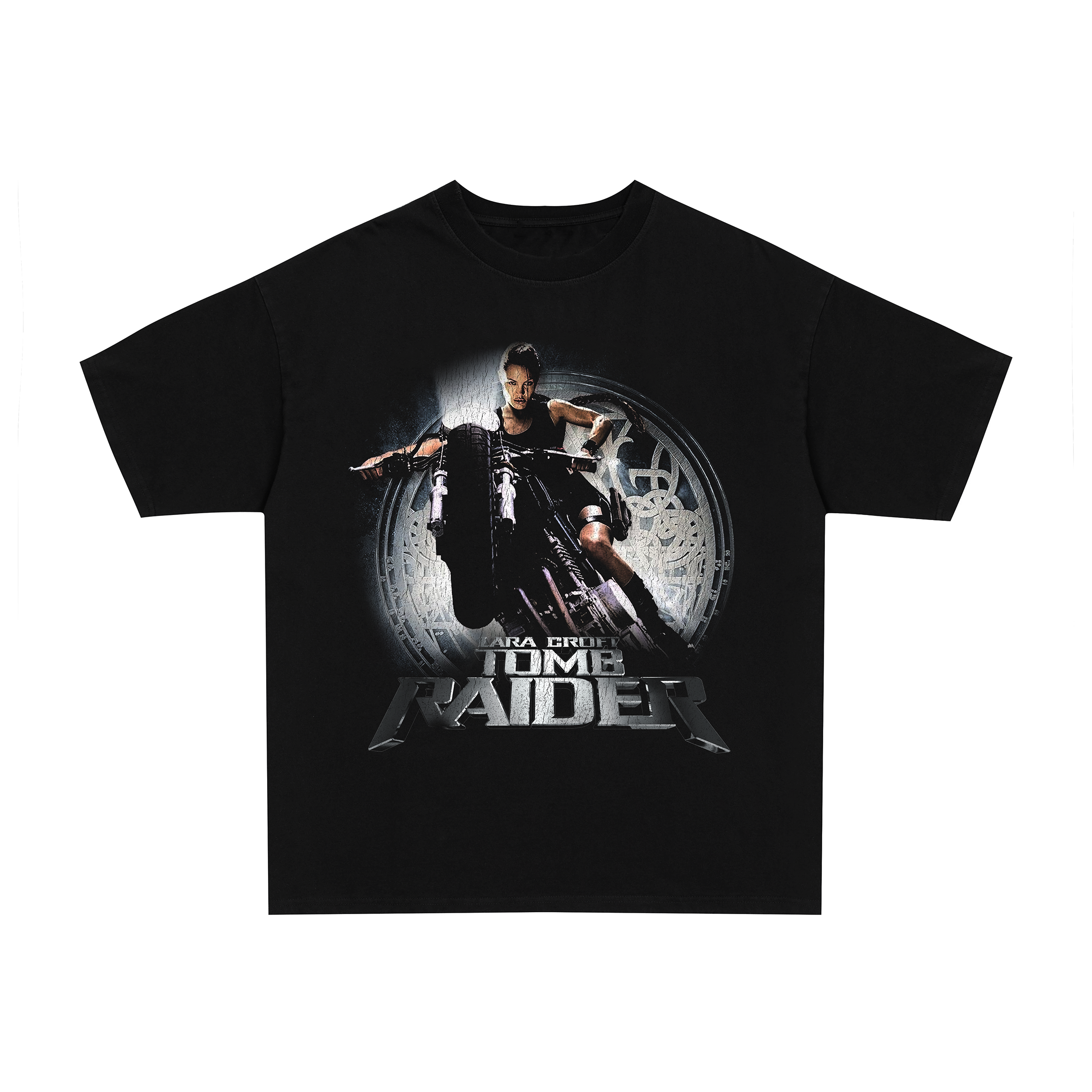 2000's Lara Croft Tomb raider vintage black graphic t-shirt