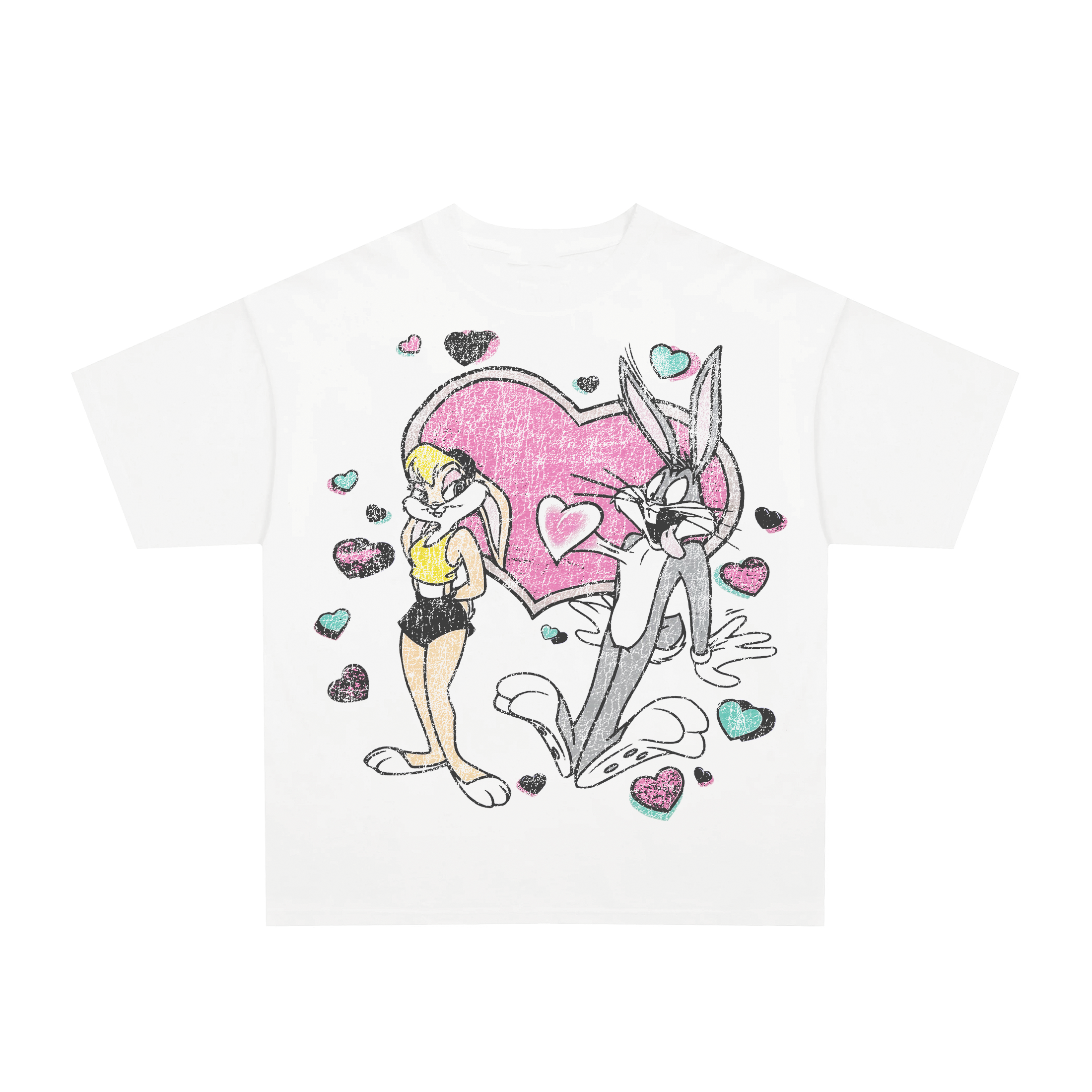 2000's bugs and lola bunny vintage white tee