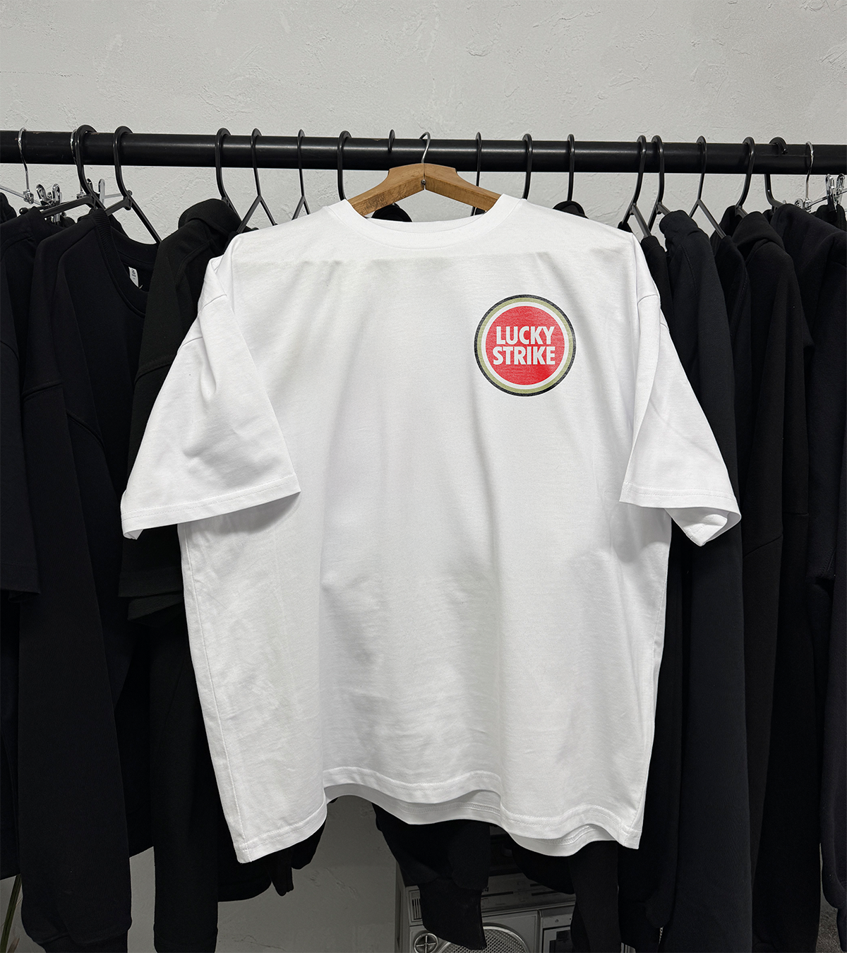 90's Rare Lucky strike vintage white tee