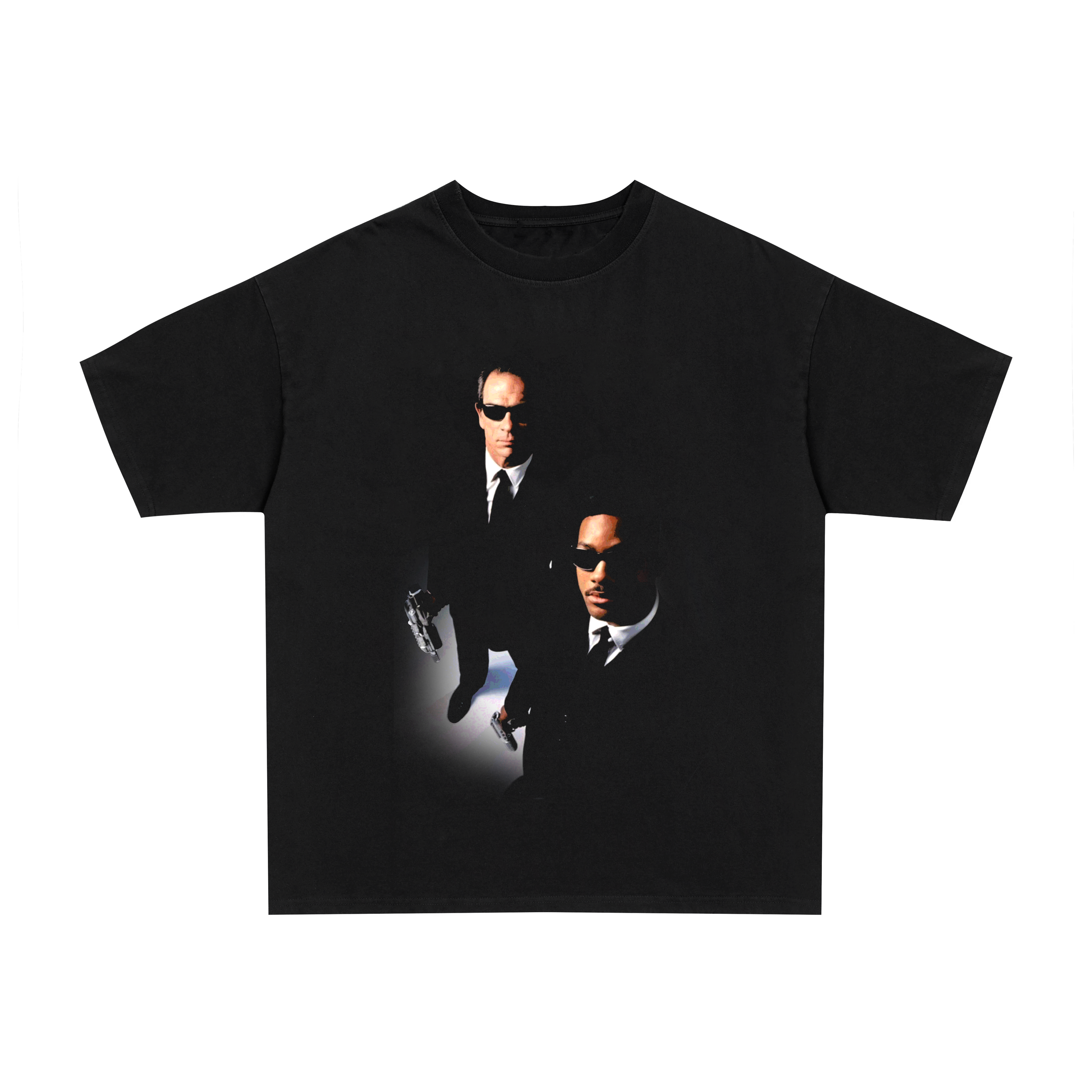 90's Men in black vintage black graphic t-shirt