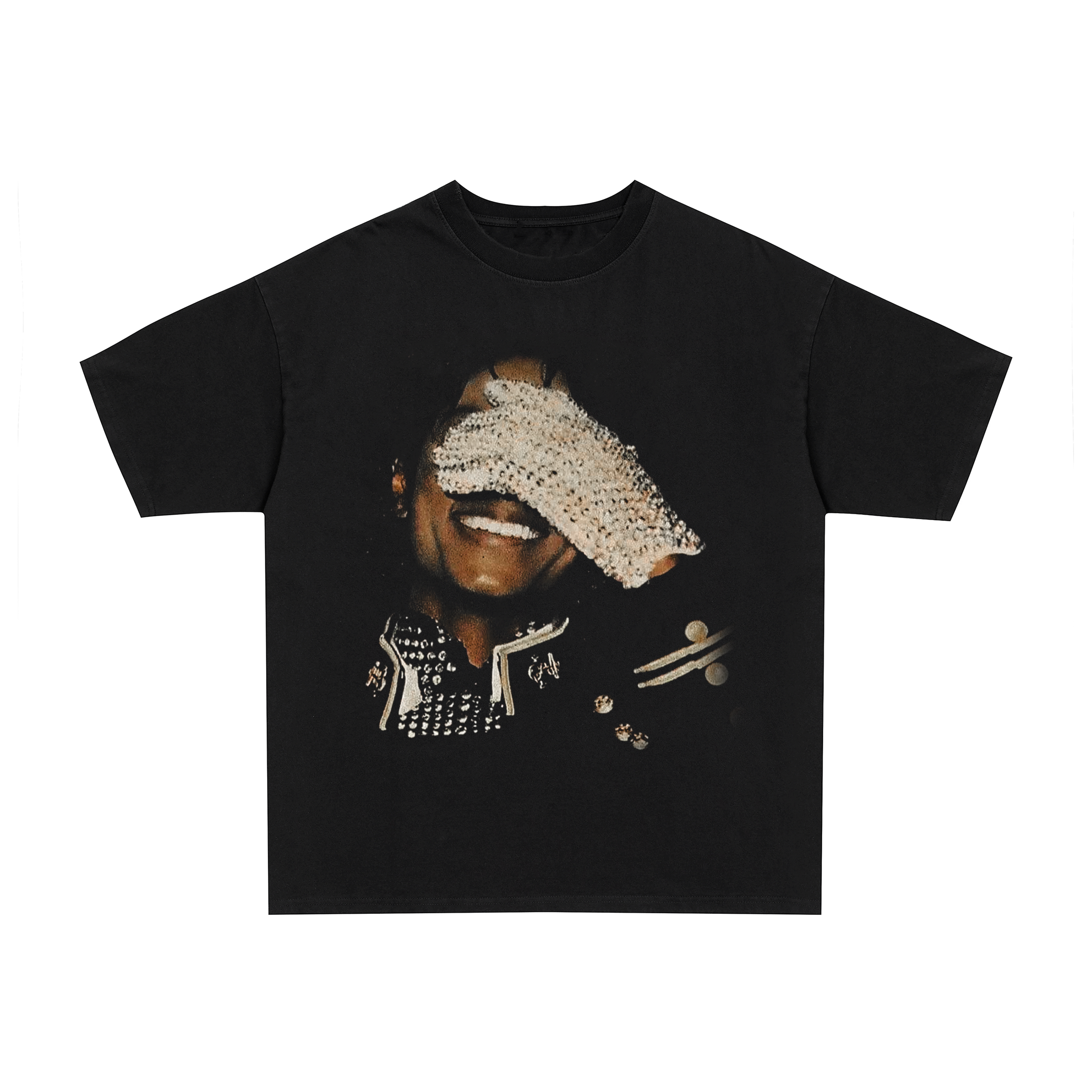 2000's michael jackson vintage black heavyweight tee