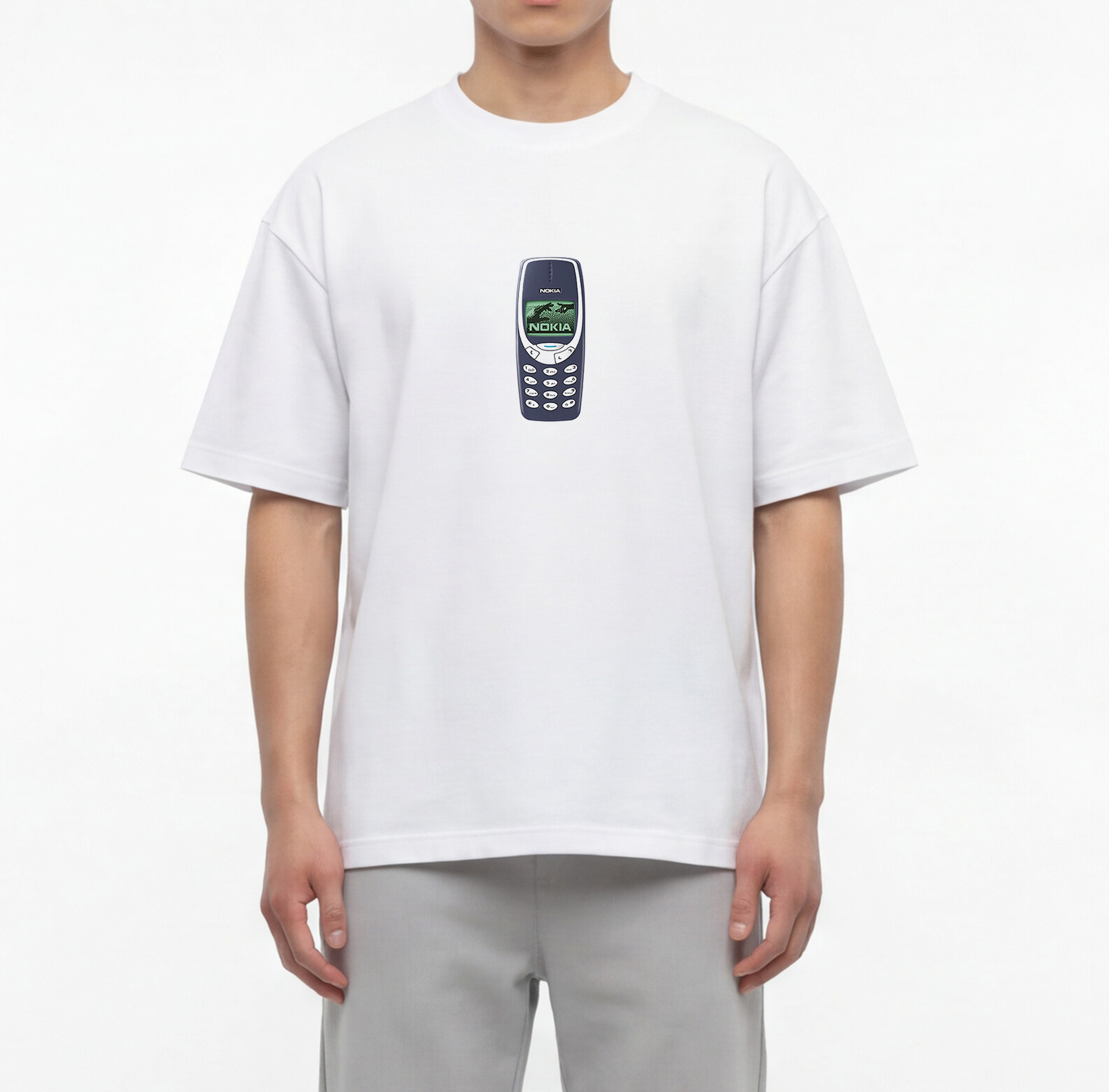 2000's Nokia Brick white t-shirt