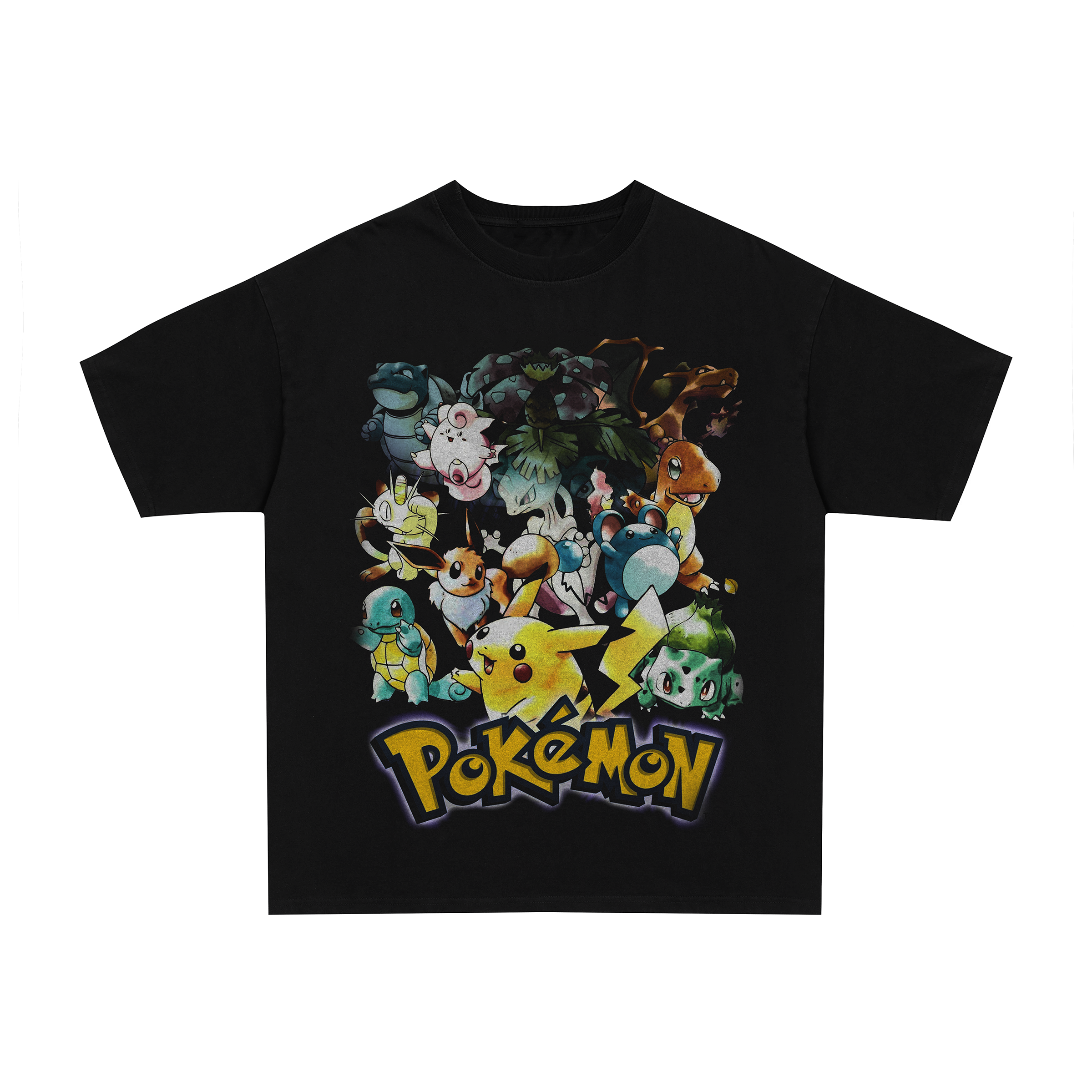 90's Pokemon gen1 vintage black graphic t-shirt